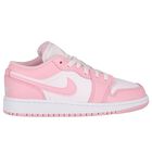 Girls White & Pink Air Jordan 1 Low Trainers, 9, hi-res