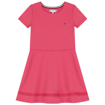 Girls Pink Logo Dress