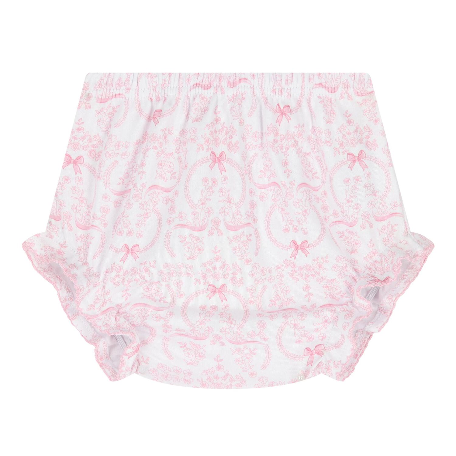  Baby Girls White & Pink Delicate Blooming Bow Dress Set, 1, hi-res