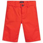 Boys Red Chino Shorts, 1, hi-res