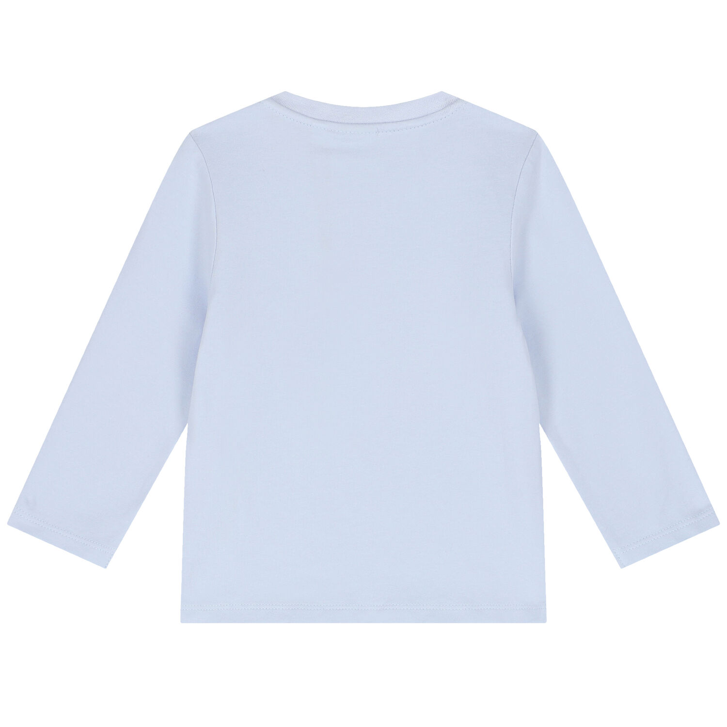 Younger Boys Blue Logo Long Sleeve Top, 1, hi-res