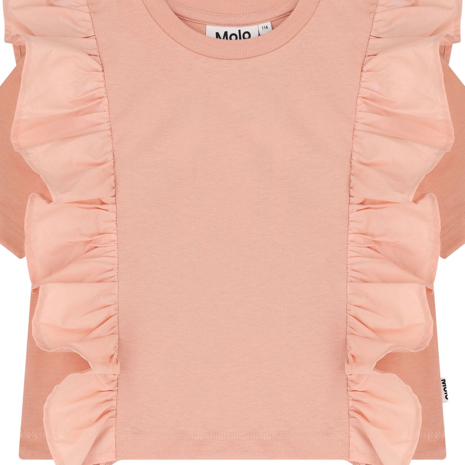 Girls Pink Ruffle T-Shirt, 1, hi-res image number null