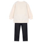 Girls Ivory & Black Bag Leggings Set, 1, hi-res