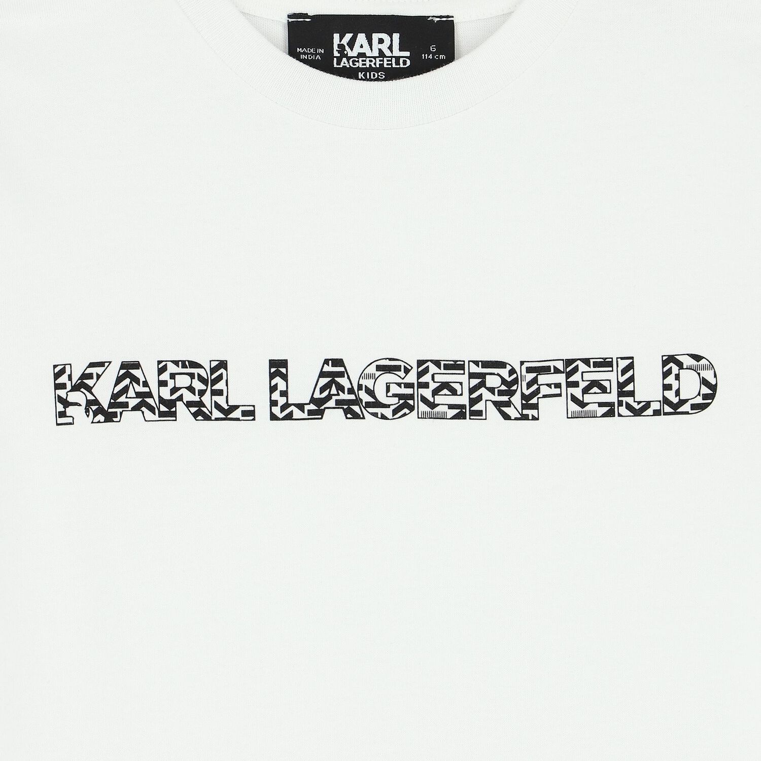 تيشيرت أولاد بالشعار باللون الأبيض, 2, hi-res