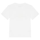Boys White Logo T-Shirt, 1, hi-res