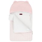 Baby Girls Pink & White Teddy Bear Logo Nest, 3, hi-res