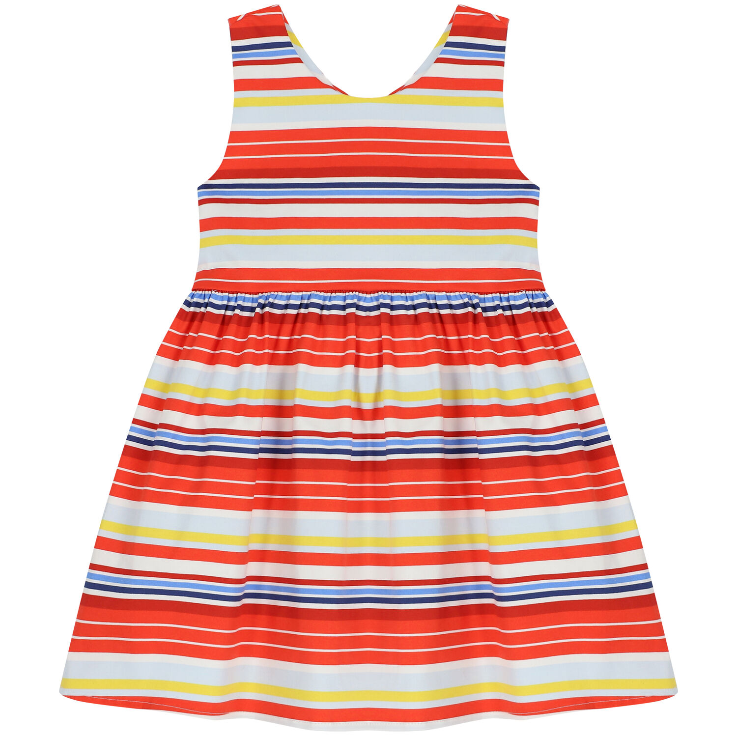 Girls Red Stripe Dress, 1, hi-res image number null