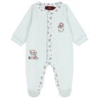 Baby Boys Blue Teddy Bear Babygrow, 2, hi-res