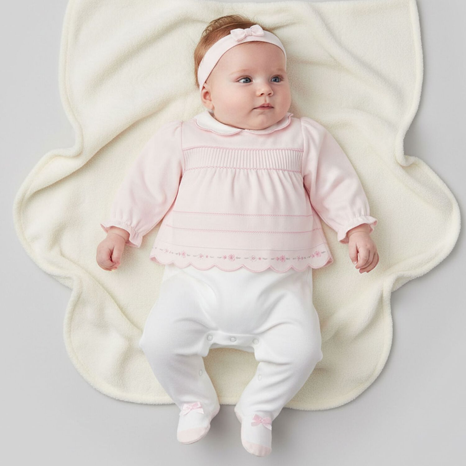 Baby Girls Pink Floral Babygrow Set, 1, hi-res