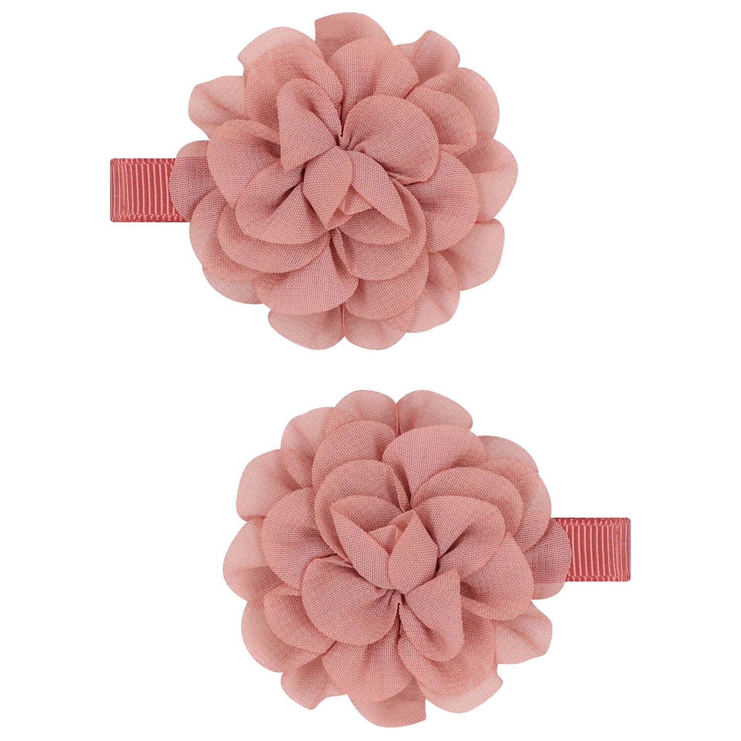 Girls Pink Flower Hairclips ( 2 Pack ), 1, hi-res