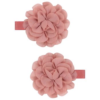 Girls Pink Flower Hairclips ( 2 Pack )