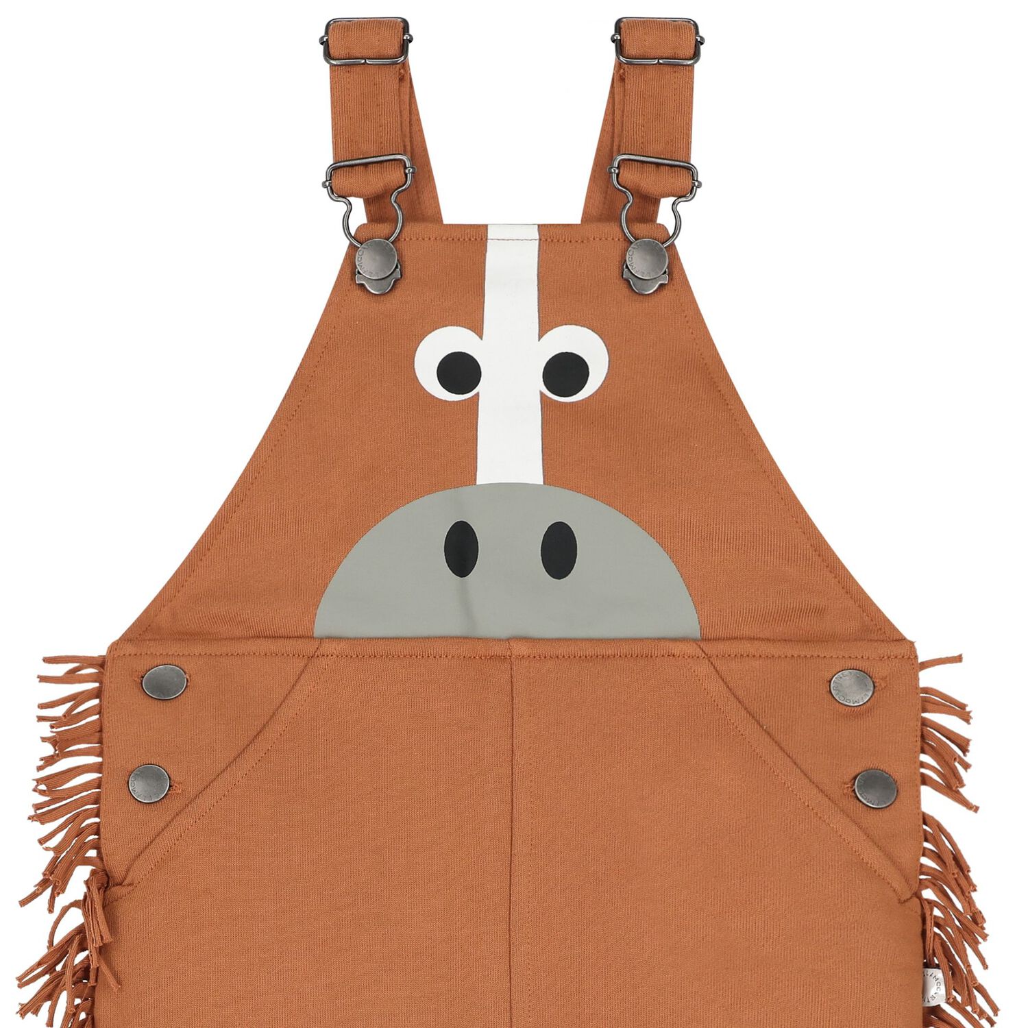 طقم دنغري للأولاد بطبعة حصان باللون البني, 1, hi-res