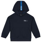 Boys Navy Blue Logo Tracksuit, 1, hi-res