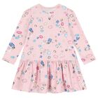 فستان بنات بطبعة الجواهر باللون الوردي, 1, hi-res