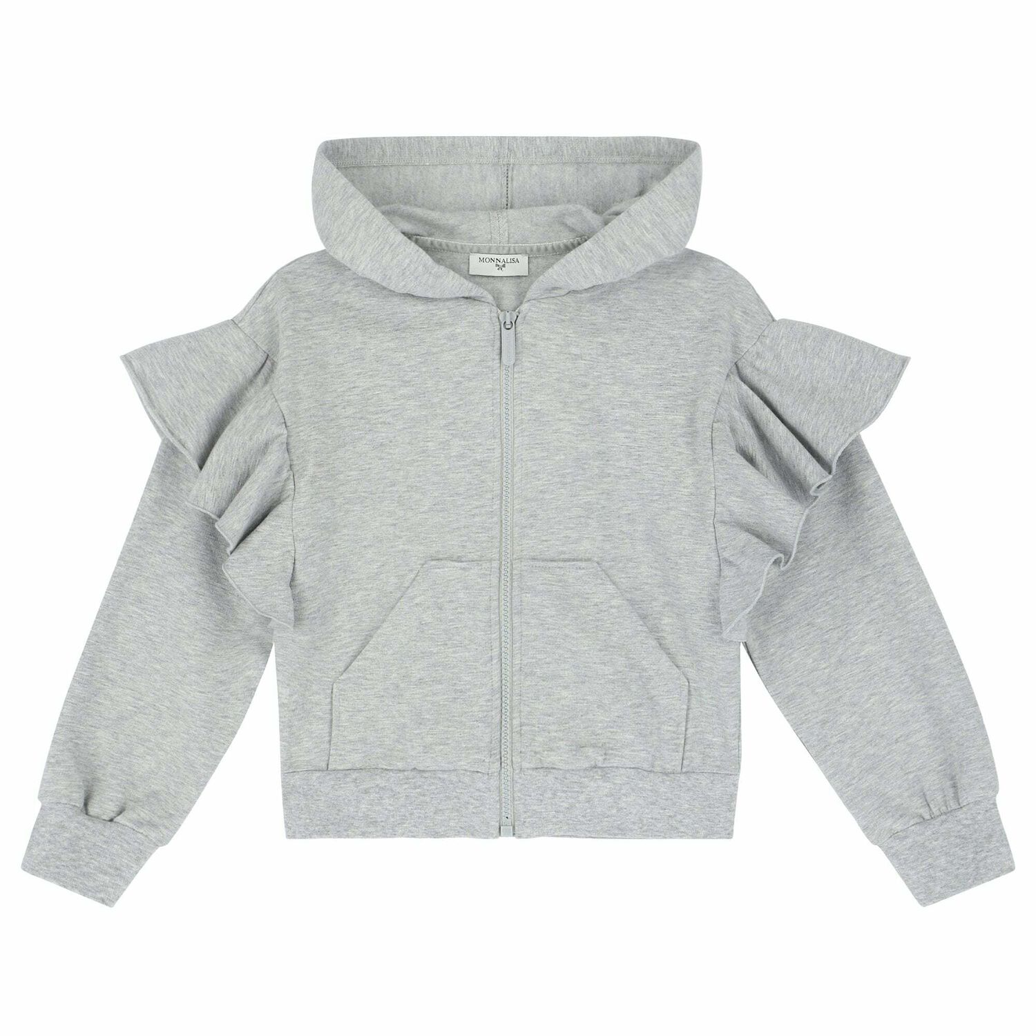 Girls Grey Alice In Wonderland Zip Up Top, 1, hi-res