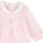 Baby Girls Pink & Ivory Flower Babygrows ( 2-Pack ), 1, hi-res