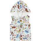 طقم شورت بشعار تيدي باللون الأبيض, 1, hi-res