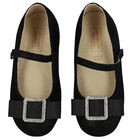 حذاء بنات بفيونكة باللون الاسود, 1, hi-res