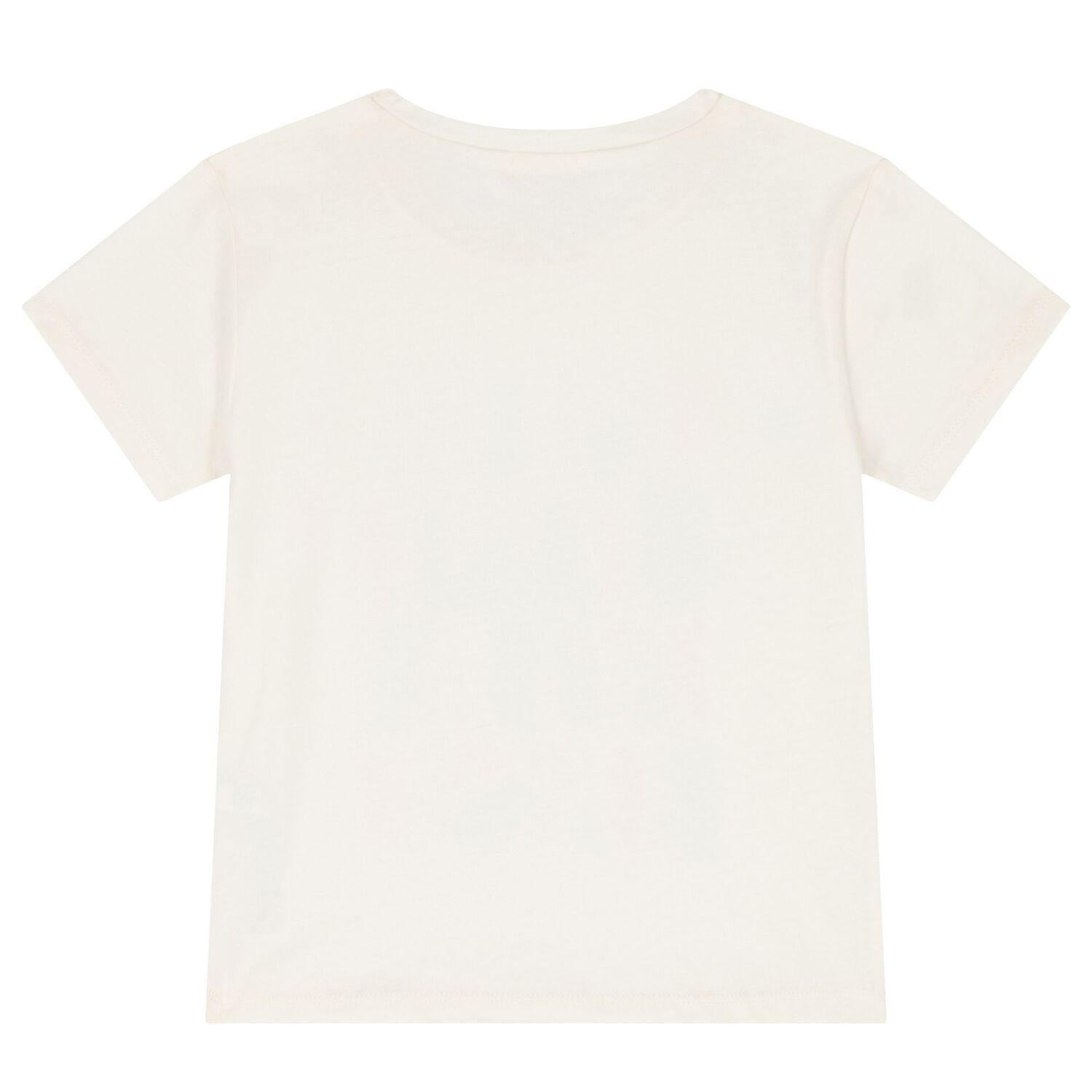Girls Ivory Sequin Logo T-Shirt, 1, hi-res image number null