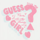 تيشيرت بنات بالشعار باللون الأبيض, 1, hi-res