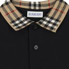 Boys Black Logo Polo Shirt, 1, hi-res