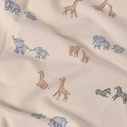 بطانية أطفال برسومات حيوانات باللون البيج, 1, hi-res