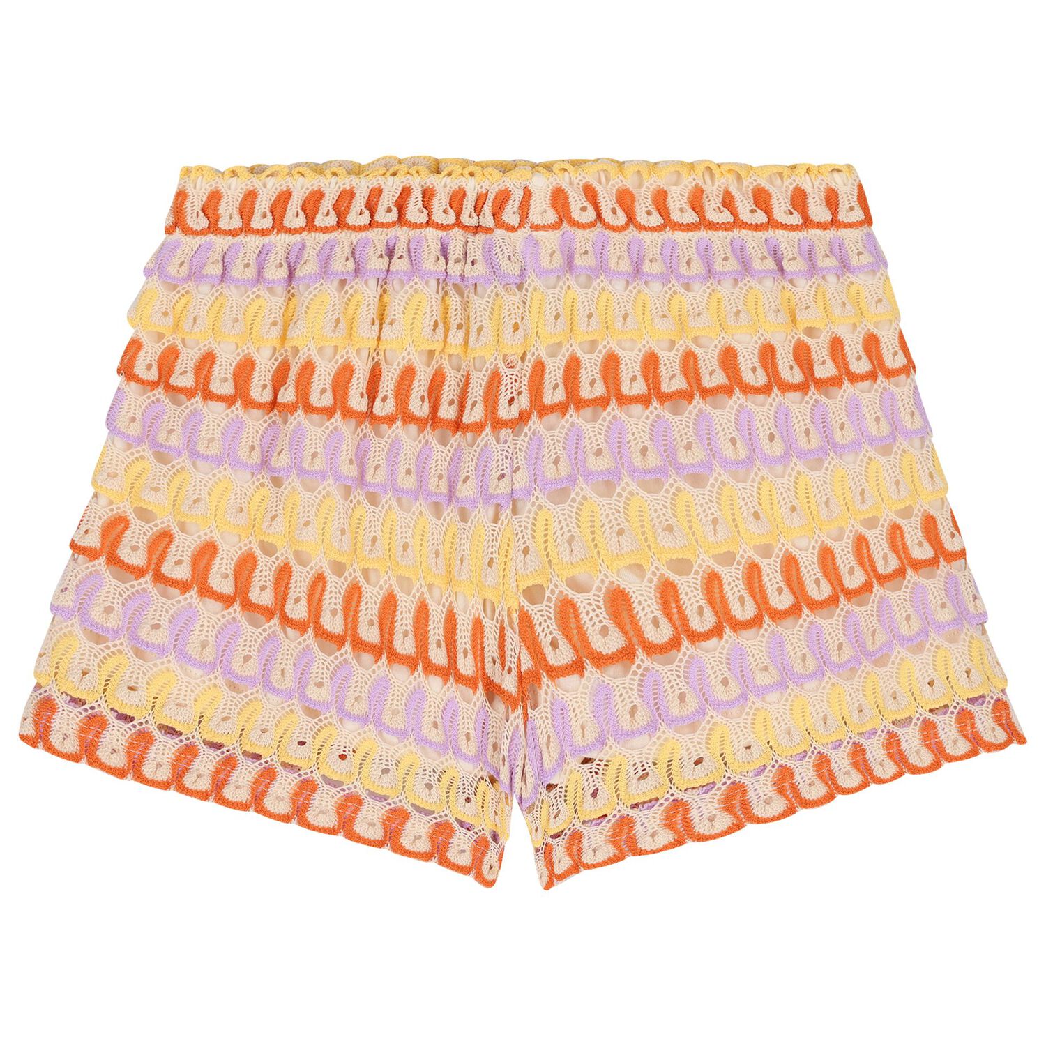 Girls Multi-Coloured Knitted Shorts Set, 1, hi-res