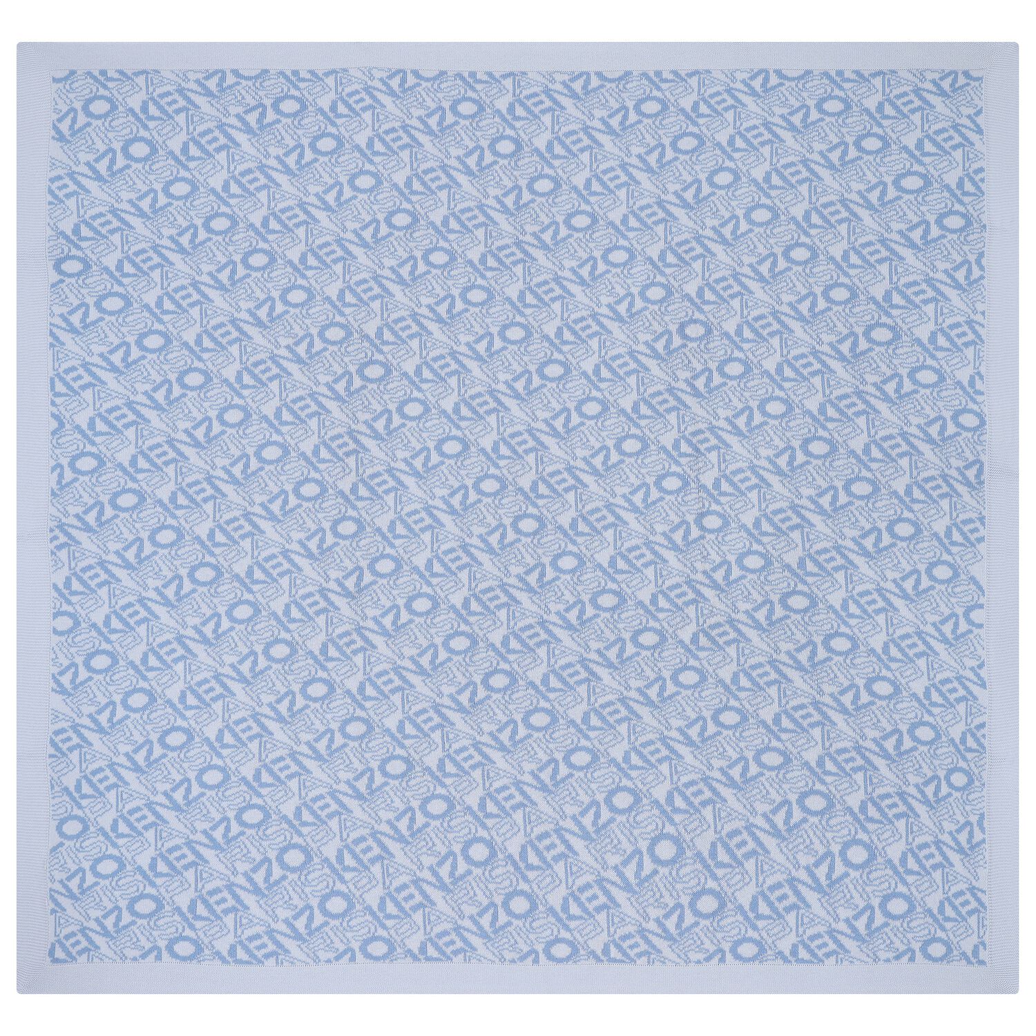 Blue Logo Knitted Baby Blanket, 1, hi-res