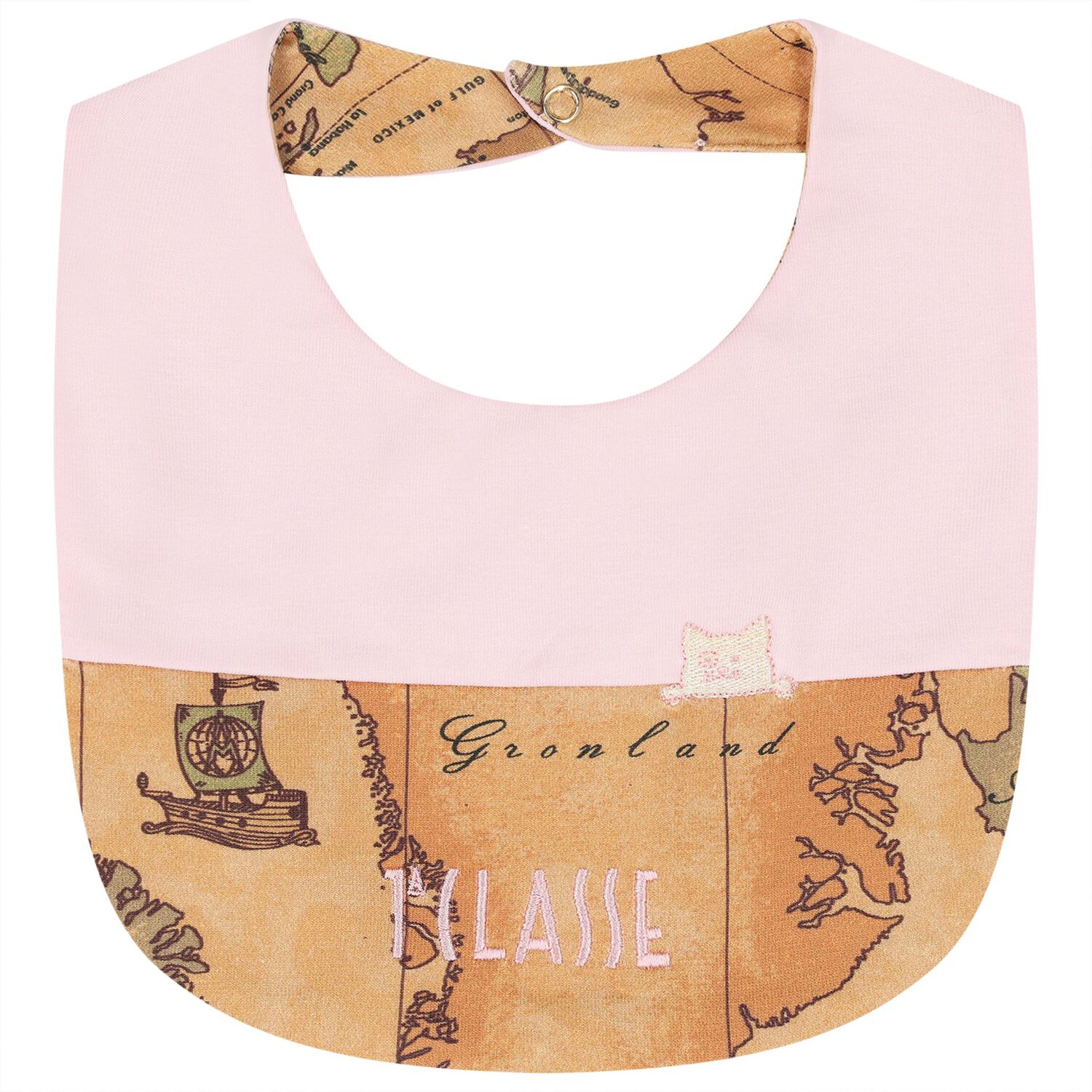 Baby Girls Pink & Beige Geo Map Babygrow Gift Set, 2, hi-res
