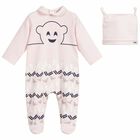 Baby Girls Pink Babygrow & Hat Gift Set, 1, hi-res