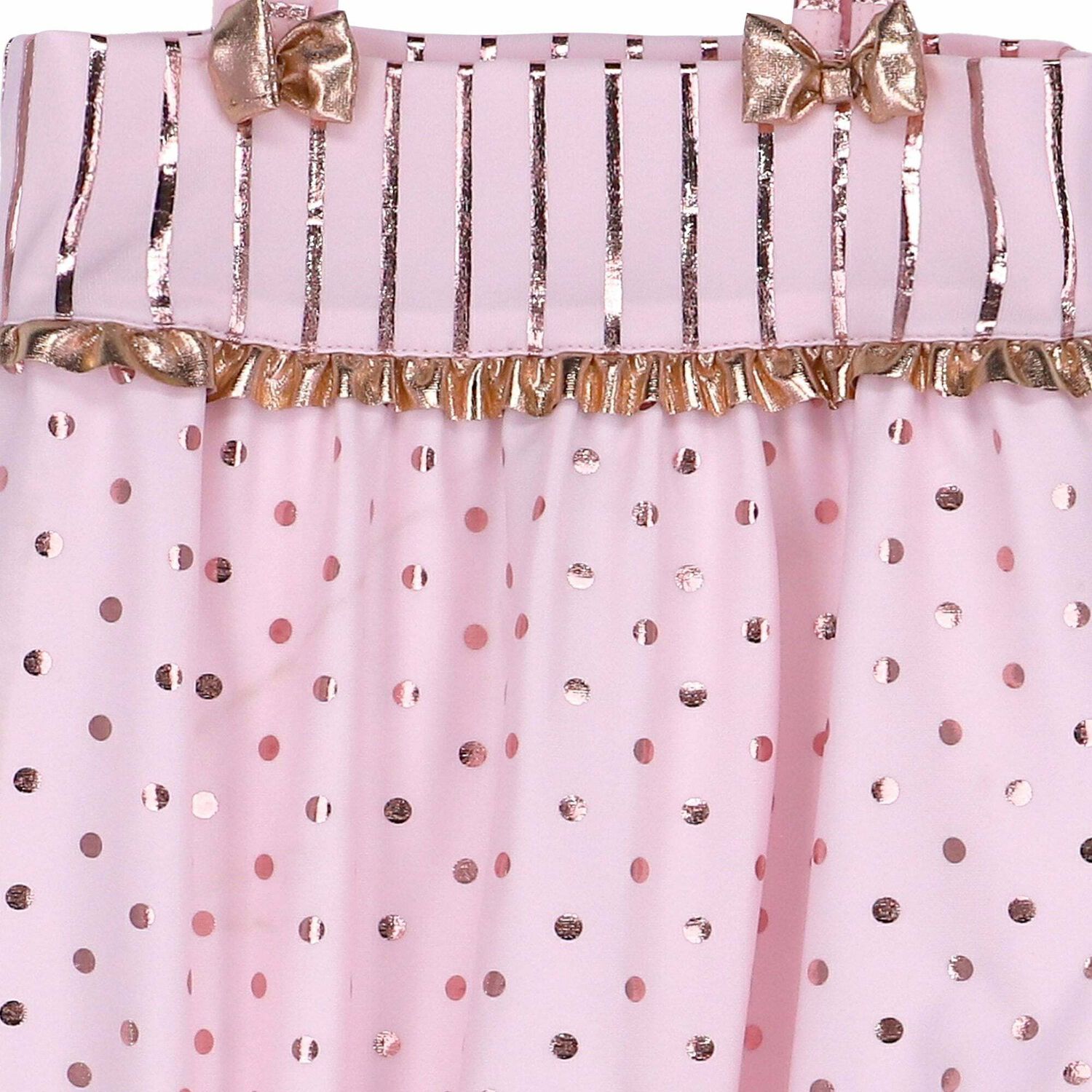 مايوه باللون الزهري و الذهبي للبنات, 1, hi-res image number null