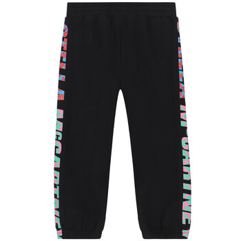 Girls Black Logo Joggers