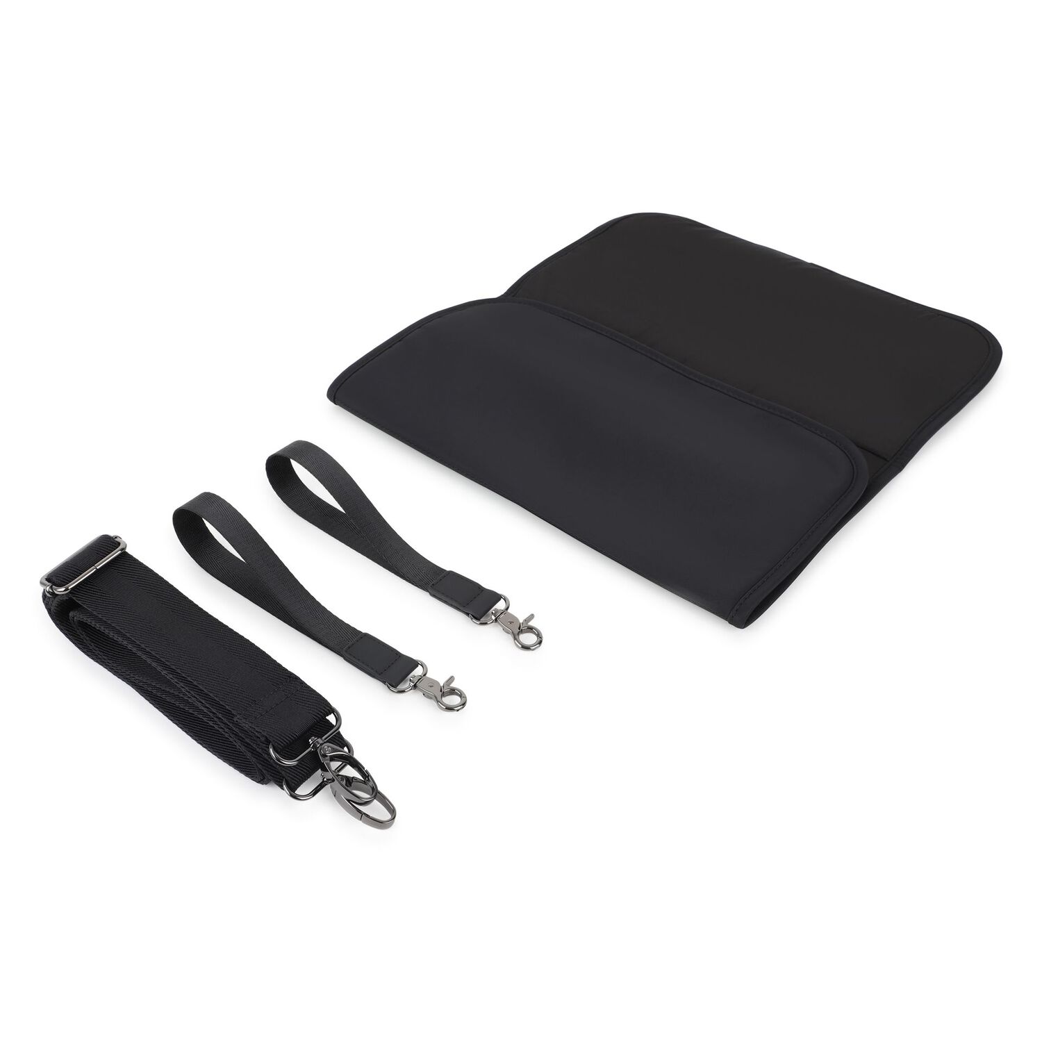 حقيبه تغيير حفاضات بالشعار باللون الاسود , 1, hi-res image number null