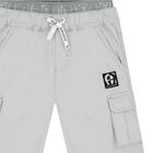 Boys Grey Logo Shorts, 1, hi-res