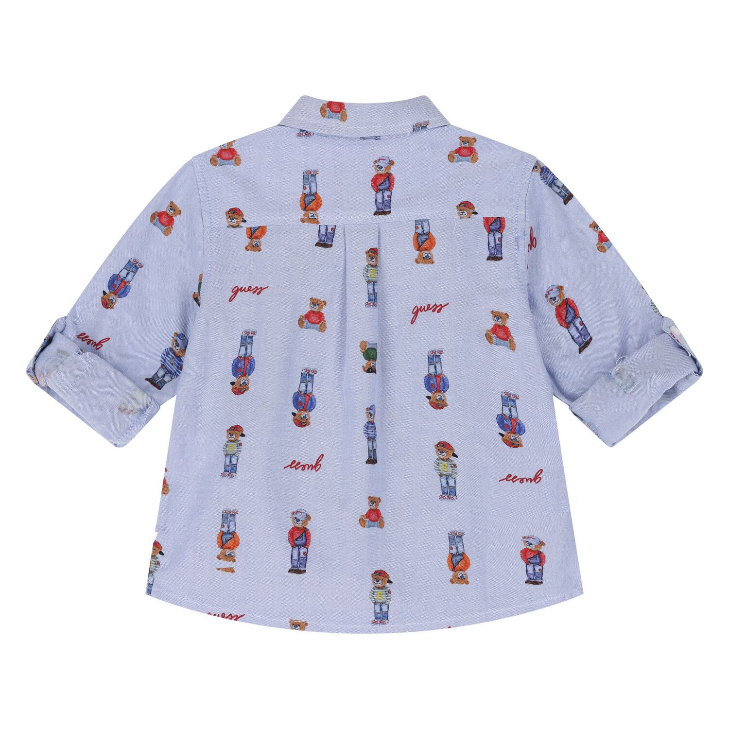 Boys Blue Logo Teddy Bear Shirt, 1, hi-res