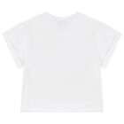Girls White T-Shirt & Headband Set, 2, hi-res