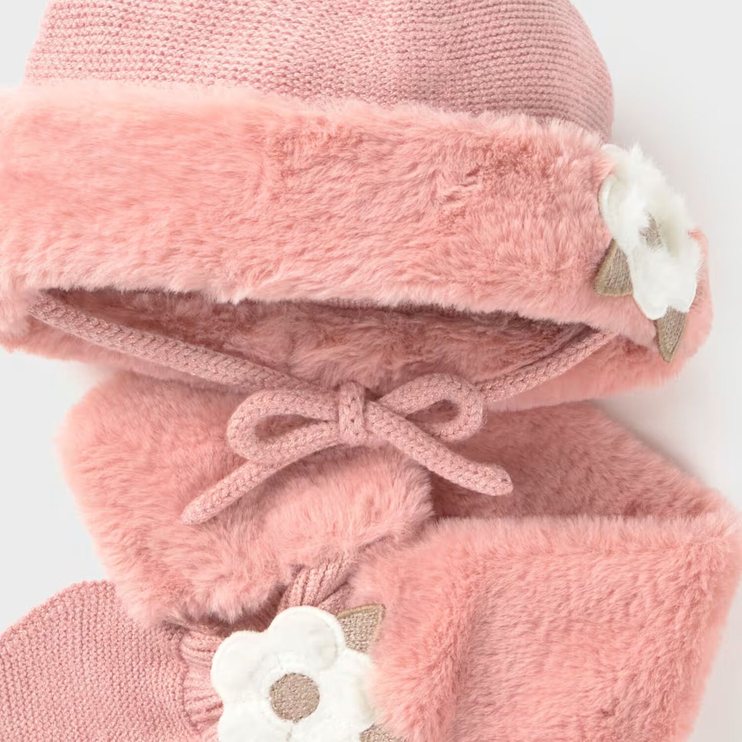Younger Girls Pink Faux Fur Hat & Scarf Set, 2, hi-res