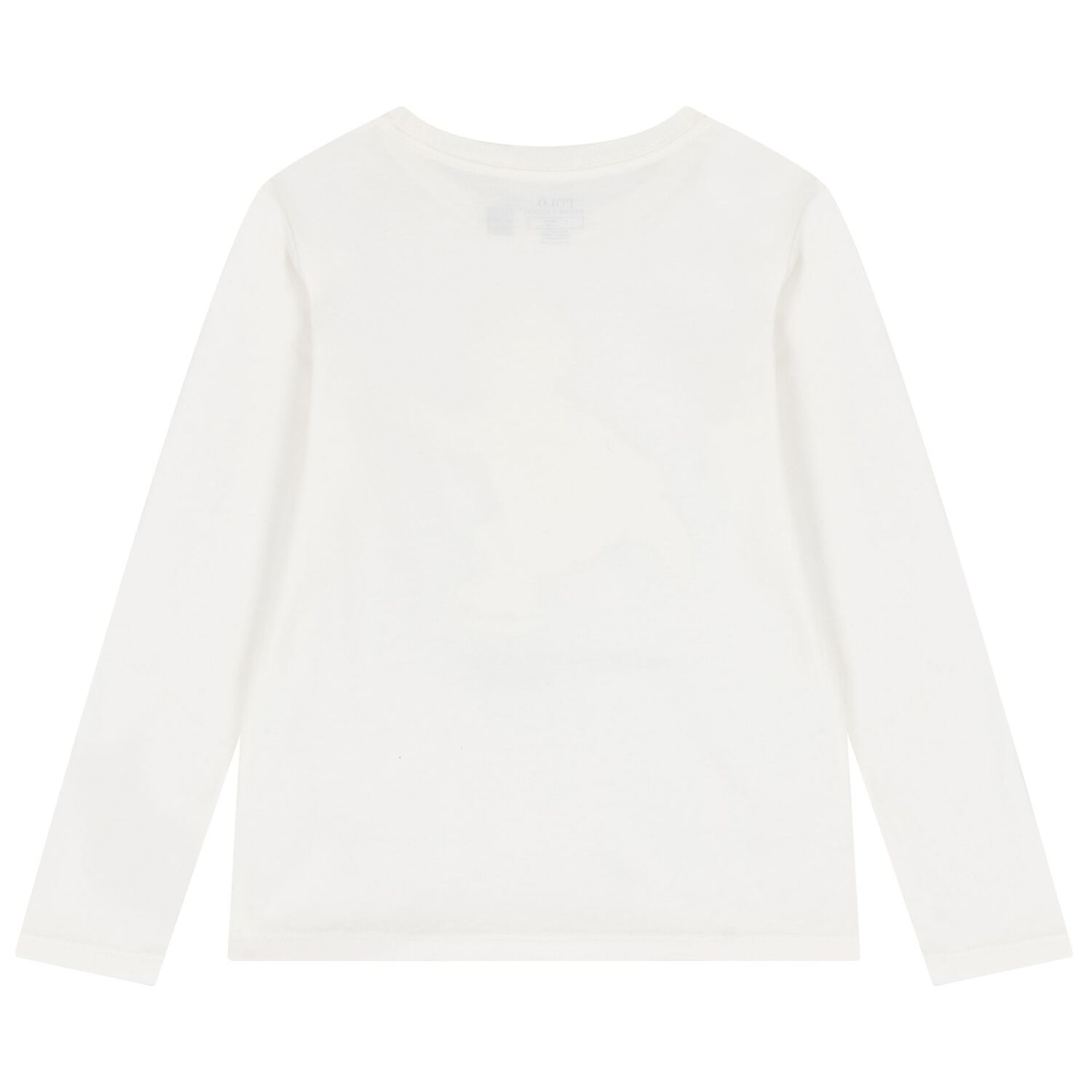 بلوزة بولو عاجي بأكمام طويلة للبنات, 1, hi-res