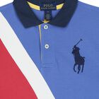 Boys Blue & Red Piqué Big Pony Polo Shirt, 1, hi-res