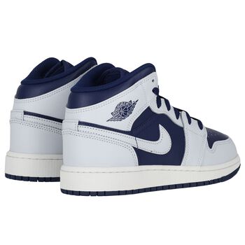 Blue & Grey Air Jordan 1 Mid Trainers