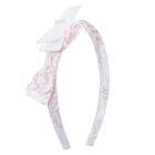Girls Ivory Floral Chiffon Headband, 1, hi-res