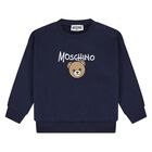 Younger Navy Blue Teddy Bear Logo Sweatshirt, 2, hi-res