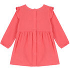 Baby Girls Pink Logo Dress, 1, hi-res