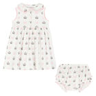 Younger Girls Ivory & Pink Crown Dress Set, 1, hi-res