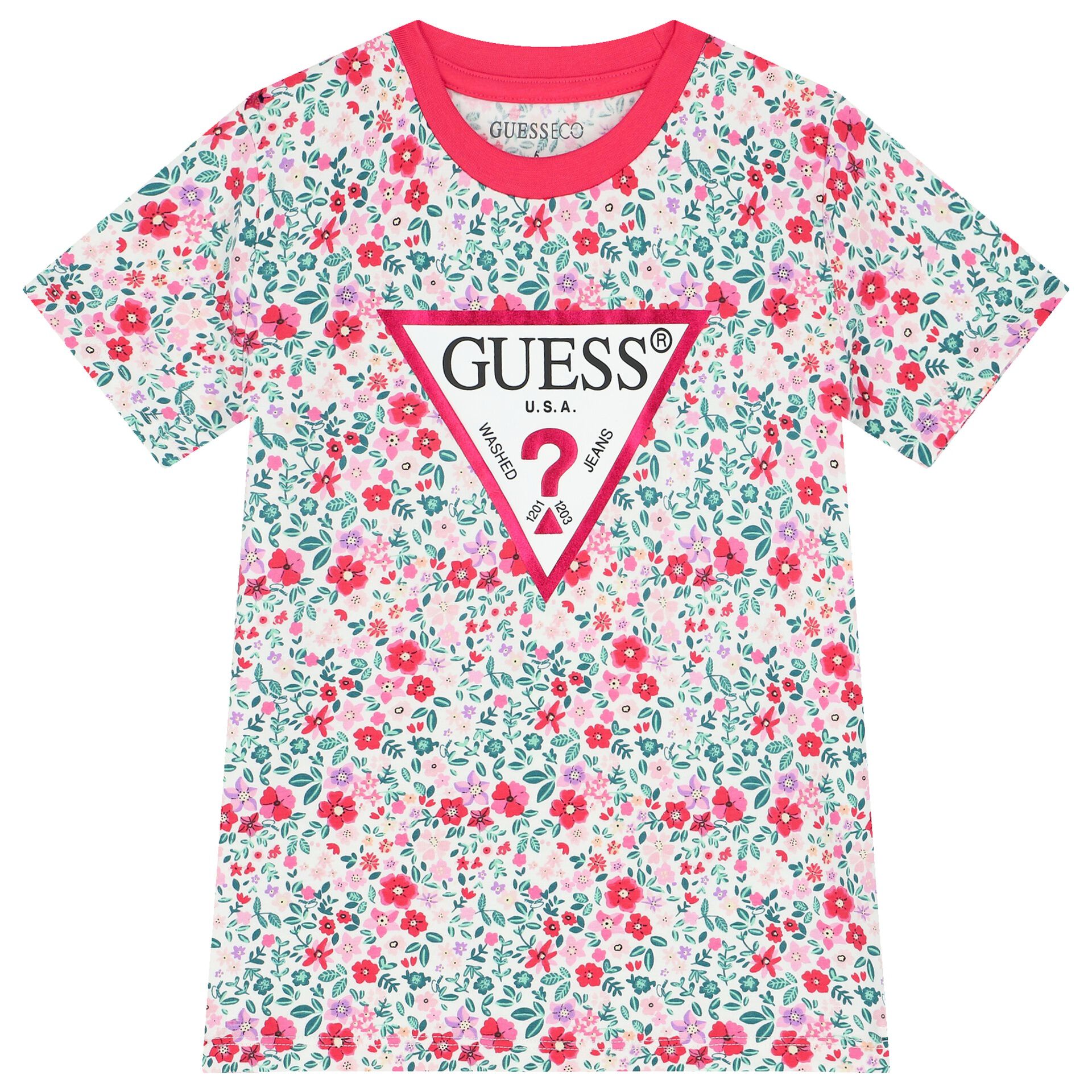 Guess pink and green shirt new arrivals
