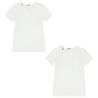 Boys White Logo T-Shirts ( 2 Pack ) , 2, hi-res