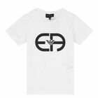 Boys White Logo T-Shirt, 2, hi-res