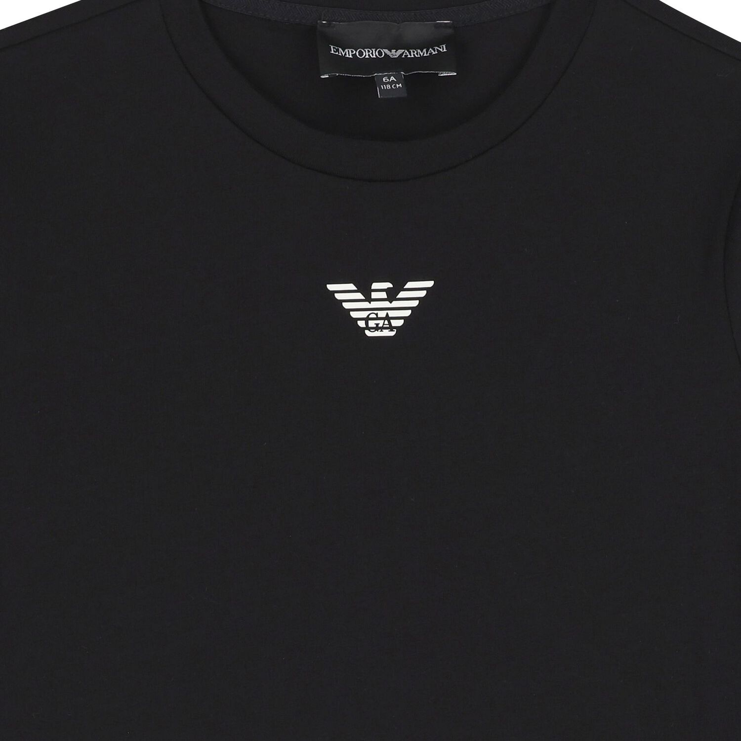 Boys Black Logo Long Sleeve Top, 3, hi-res