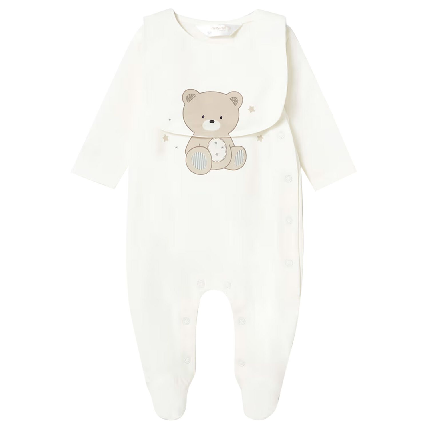 Ivory Teddy Bear Babygrow Gift Set, 1, hi-res