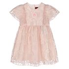 Younger Girls Pink Logo Dress, 2, hi-res